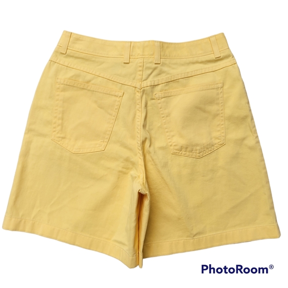 NEW Talbots Petites Yellow Short Pants Bermuda Casual 100% Cotton Women 10 - Picture 2 of 8